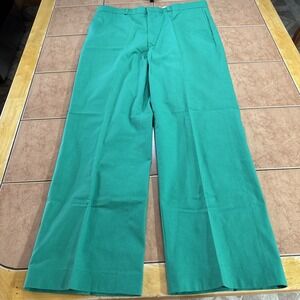 Vintage FARAH WFF Pants Men's Sz 33 x 29 Kelly Green Cotton USA Made